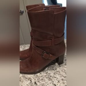 Sesto Meucci Rich Brown Heeled Boots NEIMAN MARCUS